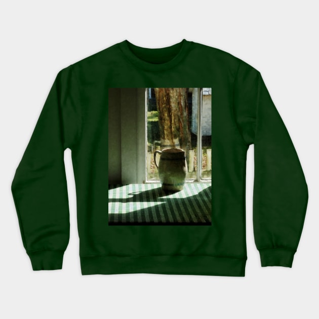 Interiors - Pitcher Near Window Crewneck Sweatshirt by SusanSavad